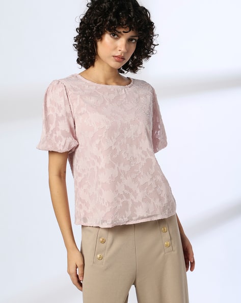 Women Jacquard Slim Fit Top