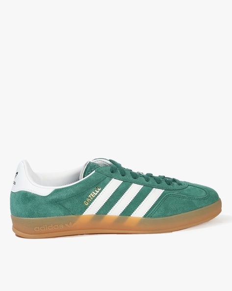 Buy Adidas Originals Gazelle Indoor Low-Top Lace-Up Shoes | Green