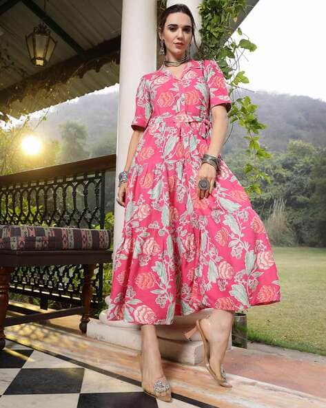 Women Floral Fit and Flare Dress