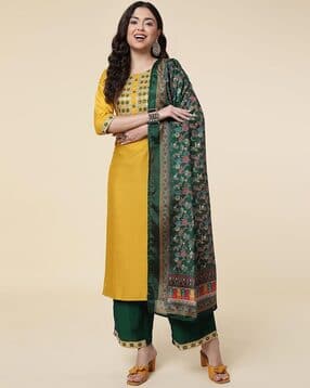 nyrika Women Embroidered Floral Kurta Set-picture-23