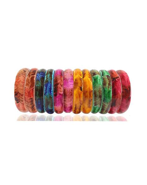 NMII Women Set of 12 Slip-On Broad Bangles
