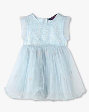 inf frendz Embellished Fit & Flare Tulle Dress-picture-30