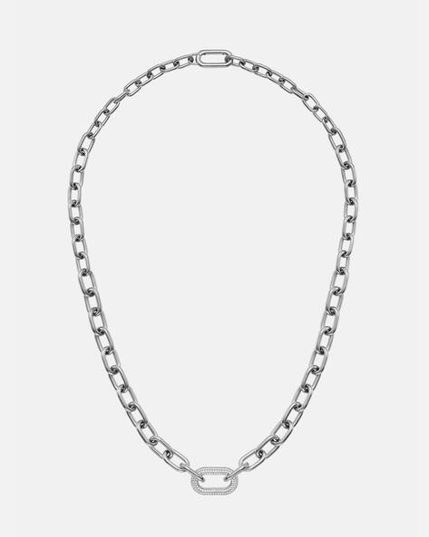 Daniel Wellington Women Crystal Link Silver Metal Chain