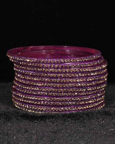NMII Women Set of 12 Gemstone-Studded Bangles