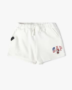 Girls Regular Fit Shorts with Brand Print-image-16