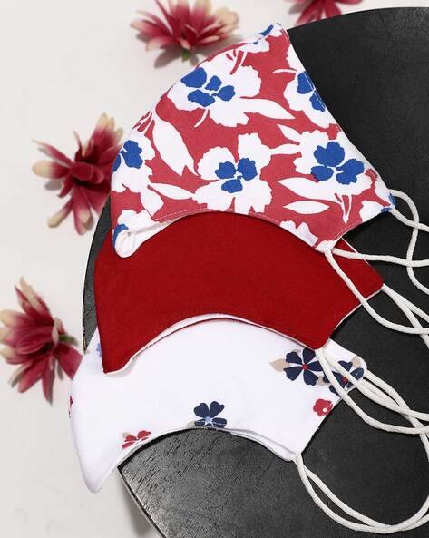 Lulu & Sky Women Pack of 3 Printed Face Masks