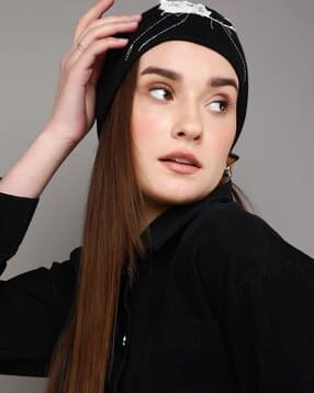 lulu & sky Women Applique Beanie-picture-41
