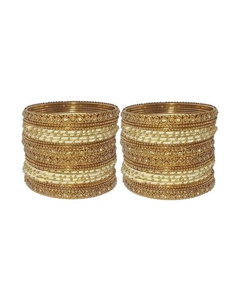 NMII Women Set of 40 Gemstone-Studded Slip-On Bangles