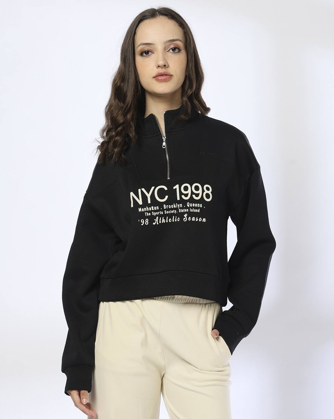 flowwwers スウェット a dot sweat Buy Black Sweatshirt & Hoodies for Women by Teamspirit Online