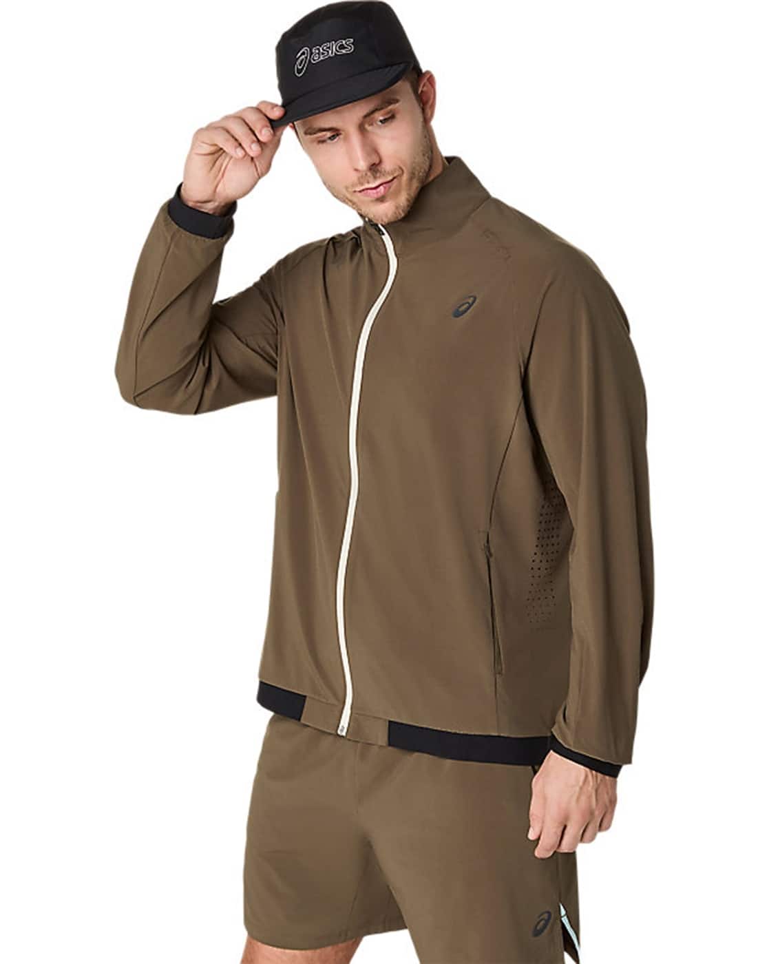 Buy ASICS Men Actibreeze Jacquard Jacket | Brown Color Men | AJIO LUXE