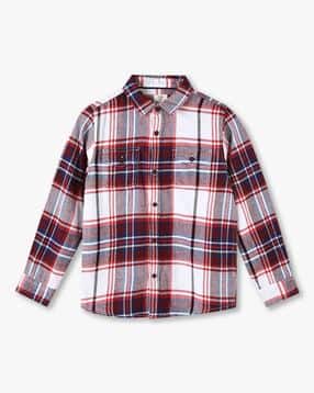 Boys Checked Regular Fit Shirt