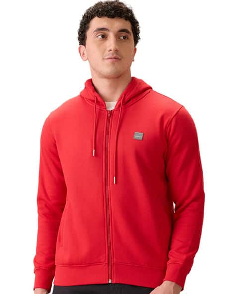 Colorplus Men Regular Fit Hoodie with Zip Front Closure