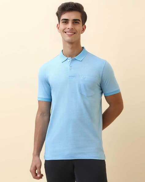 ALLEN SOLLY Men Regular Fit Polo T-Shirt with Patch Pocket