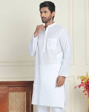 jompers Men Striped Regular Fit Long Kurta -picture-12