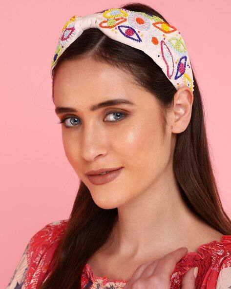 Lulu & Sky Women Embellished Knotted Hair Band
