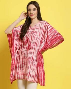 fabflee x ag Women Tie & Dye Regular Fit Kaftan Top-picture-21
