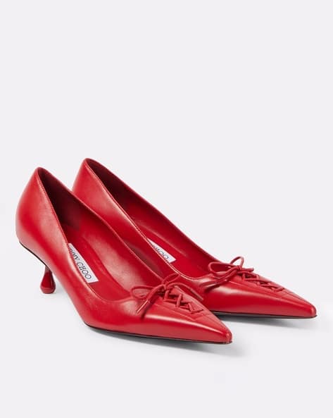 Buy Jimmy Choo Scarlett 50 Leather Pumps | Red Color Women | AJIO LUXE