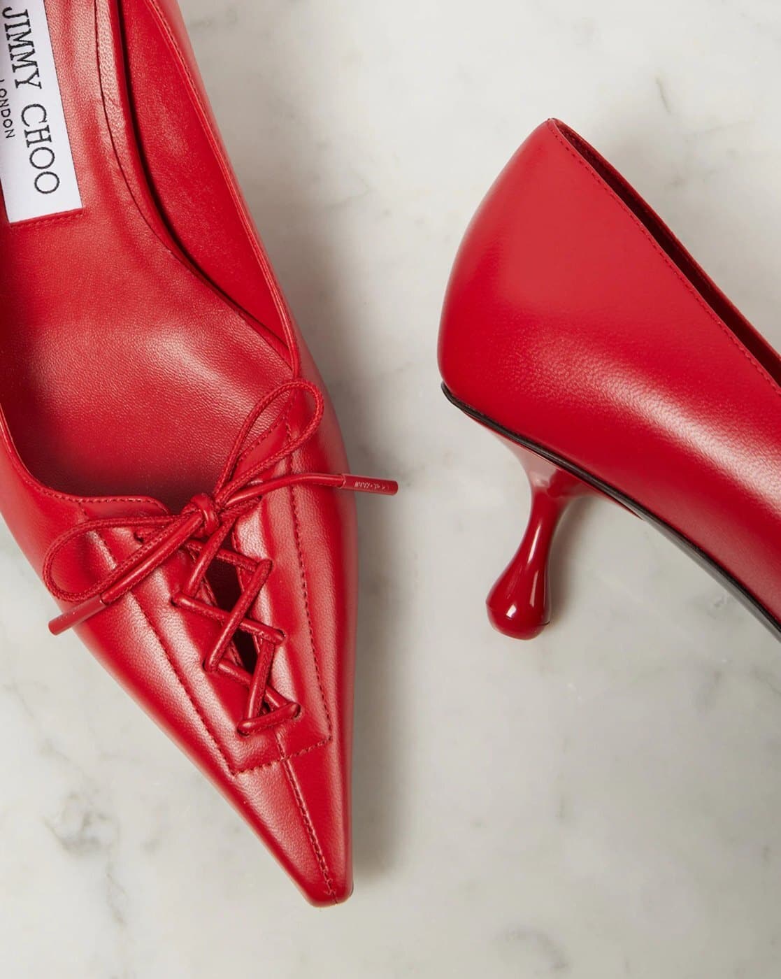 Buy Jimmy Choo Scarlett 50 Leather Pumps | Red Color Women | AJIO LUXE