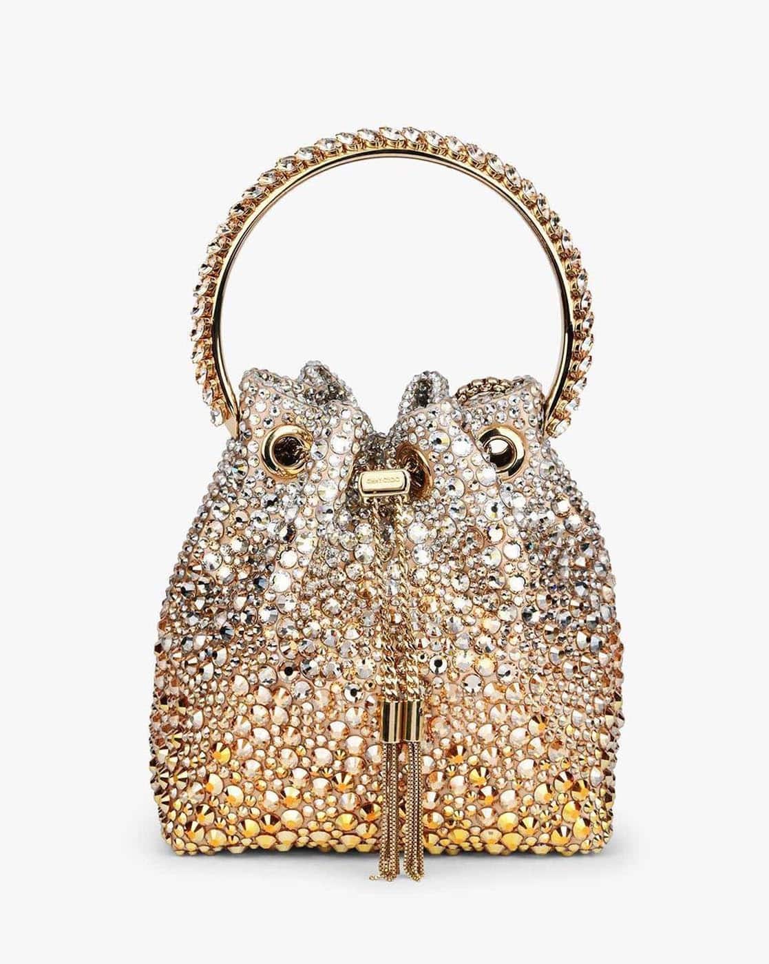 Buy Jimmy Choo Bon Bon Mirror Fabric Mini Bag with Metal Handle