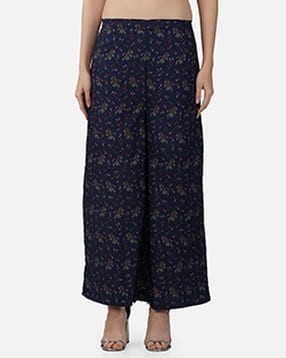 bcz Women Floral Print Palazzos with Elasticated Waist-picture-13