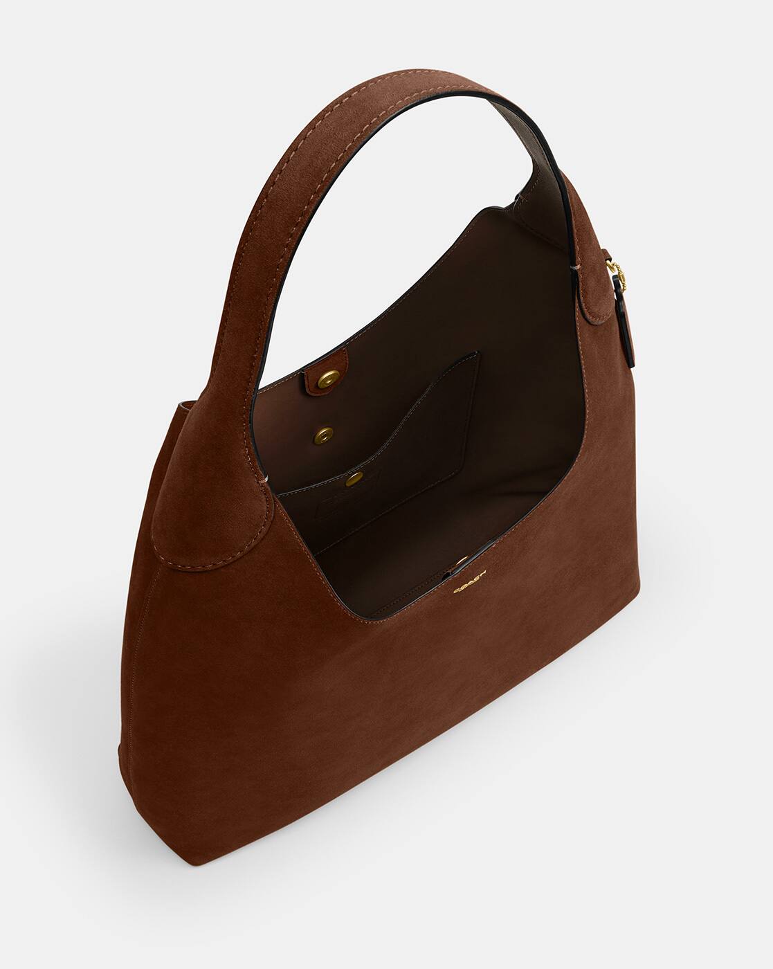 Buy Coach Suede Brooklyn Large Shoulder Bag 39 | Brown Color Women