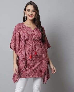 fabflee x ag Women Printed Regular Fit Kaftan Top-picture-23