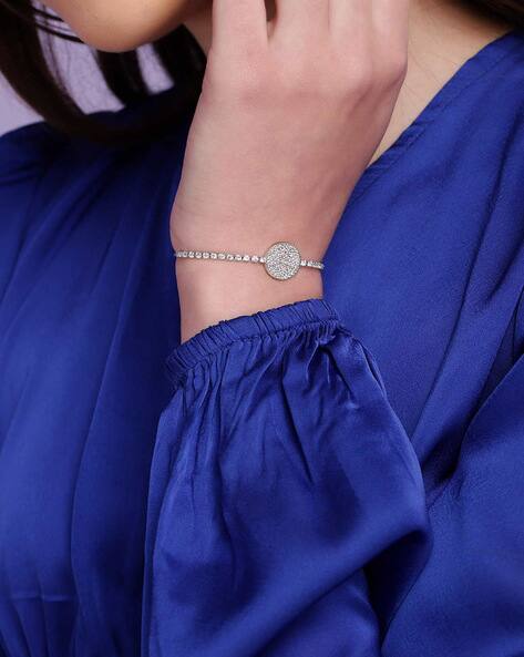 Lulu & Sky Women Diamond-Studded Link Bracelet