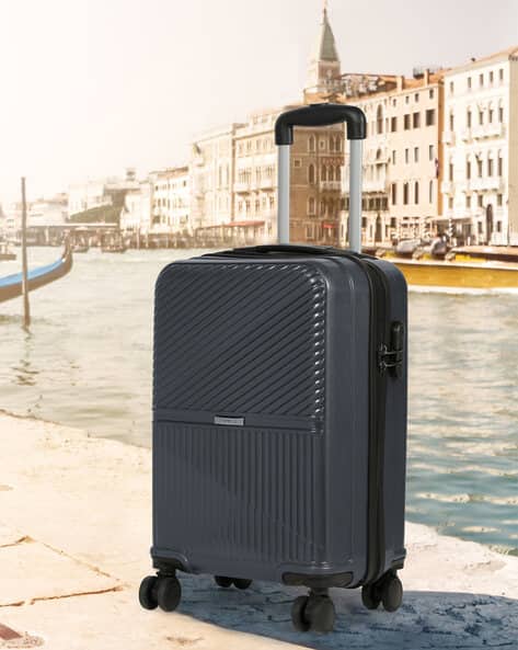 TEAKWOOD LEATHERS Unisex Grey Hard Shell Trolley Bag For Travel Polypropylene Unbreakable Suitcase 360 Degree Spinner Wheels Security Lock Lightweight Scratch Resistant Luggage