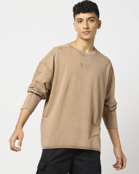 Buy YOUSTA Men Oversized Crew-Neck T-Shirt Online | Ajio.com