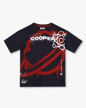 lee cooper Boys Graphic Print Regular Fit Round-Neck T-Shirt-picture-36