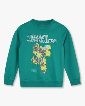 kb team spirit Boys Transformers Print Regular Fit Round-Neck Sweatshirt-picture-27