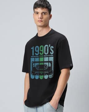 Buy Black Tshirts for Men by BEWAKOOF Online