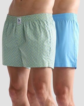 Men Pack of 2 Printed Mid-Rise Cotton Boxers