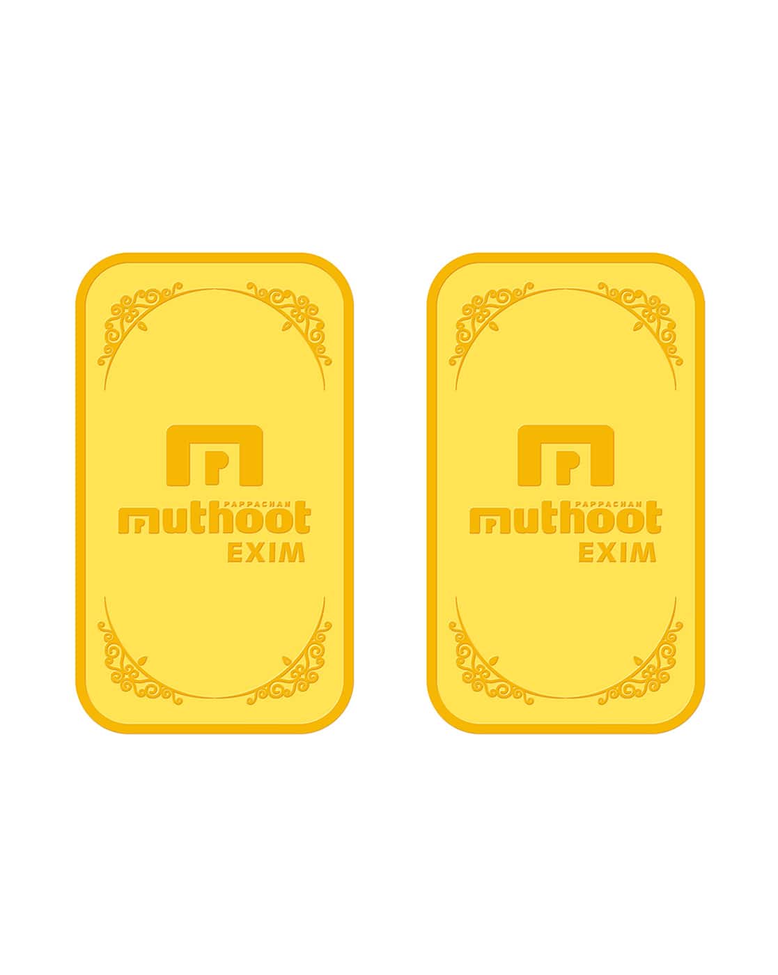 Muthoot PAPPACHAN Set of 2 Swarnavarsham 24K Gold Bar For Women (Gold, FreeSize)