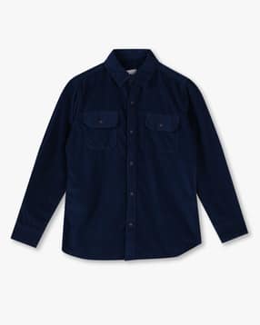 lee cooper Boys Relaxed Fit Cotton Shirt with Flap Pockets-picture-17
