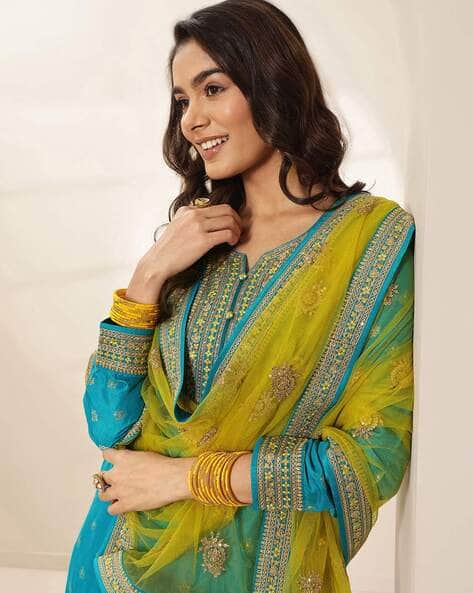 Libas Art Women Embroidered Straight Kurta Set