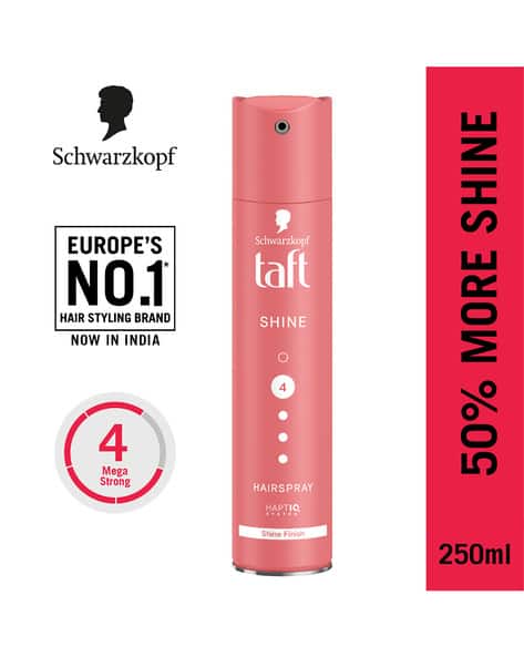Schwarzkopf TAFT Shine Hair Spray for Shinner Hair with Diamond Luminizer formula Hold 4