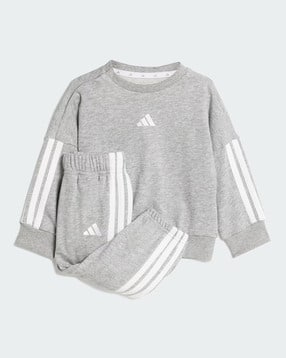 adidas kids I 3S 240 Logo Print T-Shirt & Joggers Set-picture-14