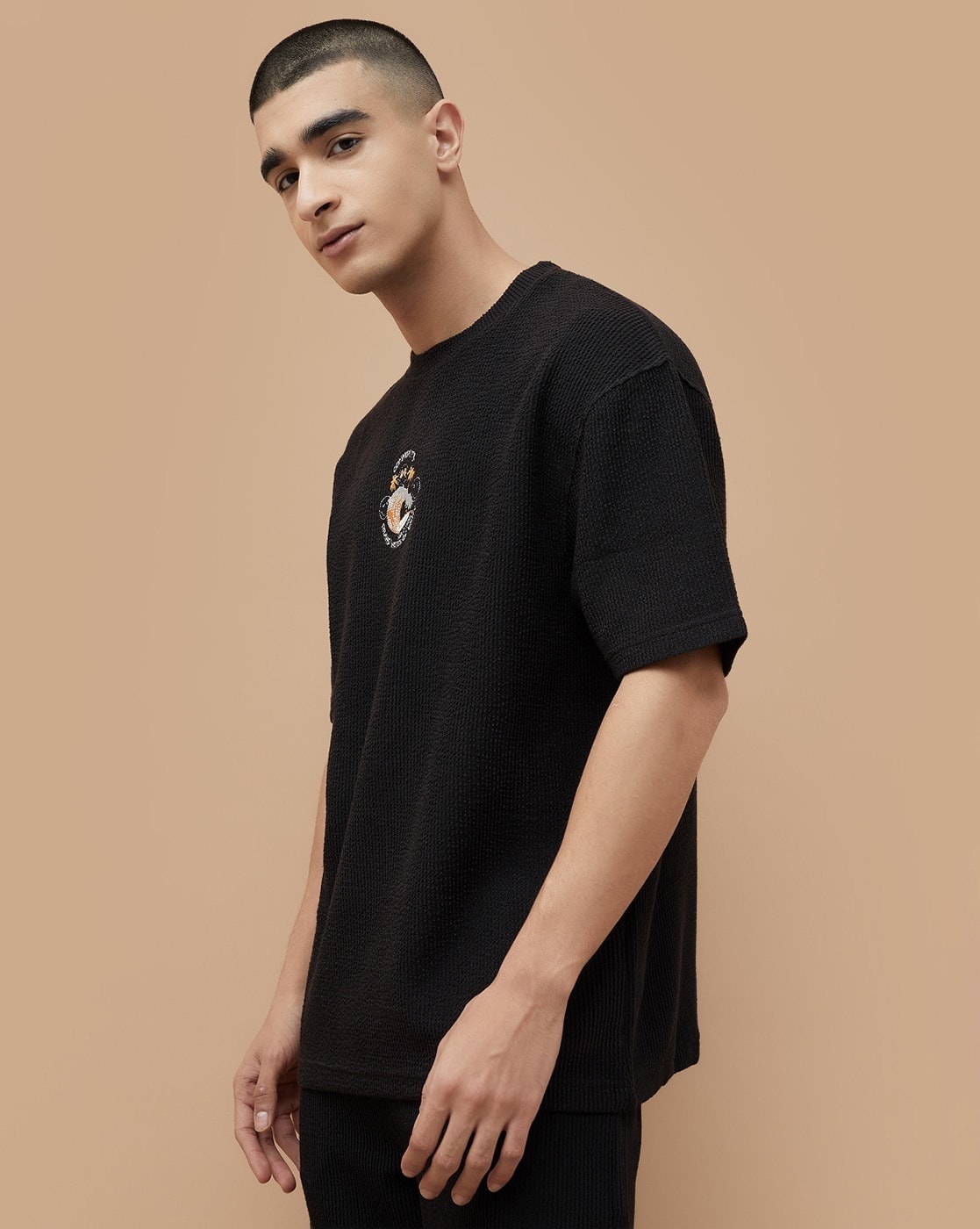Buy Black Tshirts for Men by SmileyWorld Online | Ajio.com