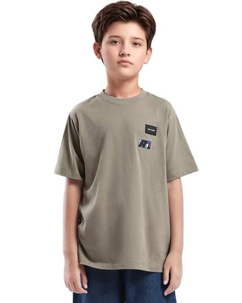 RARE ONES Boys Regular Fit Crew-Neck T-Shirt