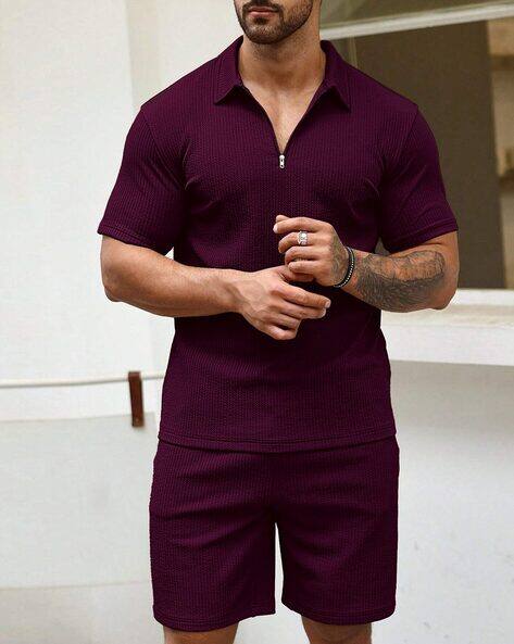 Vogaan Men Regular Fit Co-ord Set