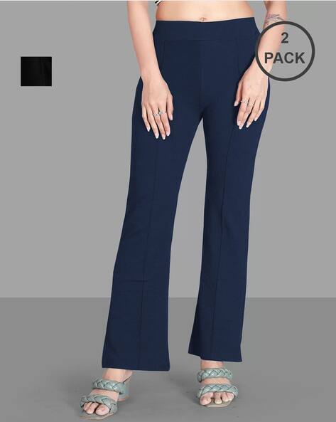LEIA Women Mid Rise Straight Fit Trousers