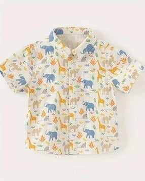 Boys Printed Regular Fit Shirt