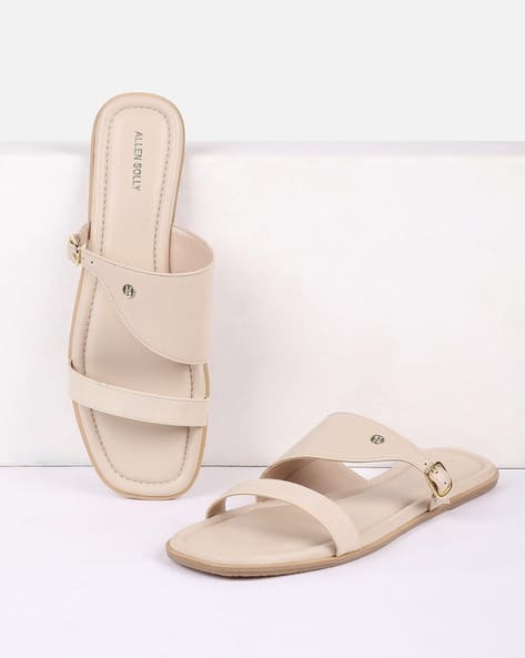 ALLEN SOLLY Women Open-Toe Slip-On Flat Sandals