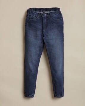 allen solly Boys Mid-Washed Joggers with Elasticated Waist-picture-35