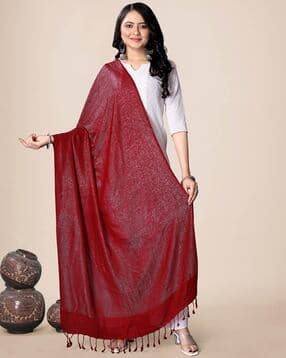 ebadat Women Scarves with Tassels-picture-25