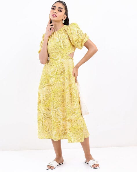 Tokyo Talkies Women Paisley Print A-Line Dress
