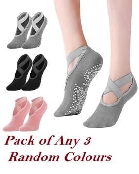 pinkit Pack Of 3 Women Assorted Socks-picture-13