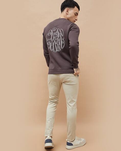 Fame forever by lifestyle Men Typographic Print Regular Fit Crew-Neck Sweatshirt
