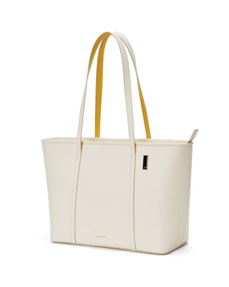 Women Logo Embossed Tote Bag with Double Handle